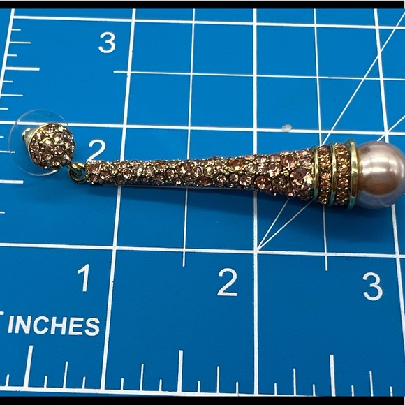 Heidi Daus 🆕Never Ending Glamour rose gold Swarovski crystals drop earrings - Picture 5 of 9